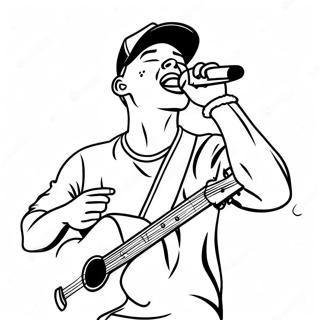 Pagina Para Colorir Do Kane Brown Cantando No Palco 50594-40018