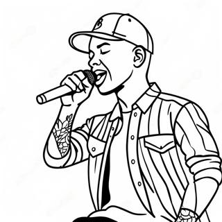 Pagina Para Colorir Do Kane Brown Cantando No Palco 50594-40019