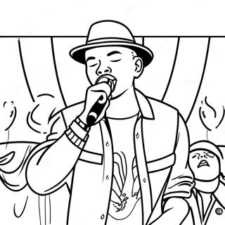 Pagina Para Colorir Do Kane Brown Cantando No Palco 50594-40020