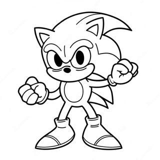 Pagina Para Colorir Do Sonic O Ourico Com Olhos Assustadores 51304-40572