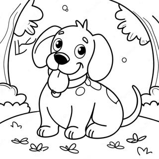 Pagina Para Colorir Do Dachshund Brincalhao No Parque 5131-4088