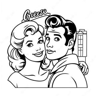 Pagina Para Colorir Do Cartaz Do Filme Grease 53183-42067