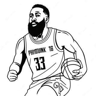 Pagina Para Colorir James Harden Enterrando A Bola 53464-42293