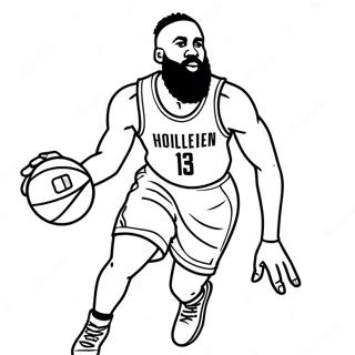 Pagina Para Colorir James Harden Enterrando A Bola 53464-42295