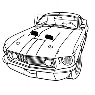 Pagina Para Colorir Do Carro De Corrida Mustang 55463-43881