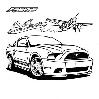 Pagina Para Colorir Do Carro De Corrida Mustang 55463-43883