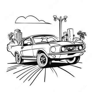 Pagina Para Colorir Do Carro De Corrida Mustang Classico 55464-43894