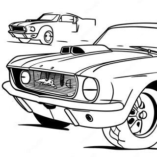 Pagina Para Colorir Do Carro De Corrida Mustang Classico 55464-43896