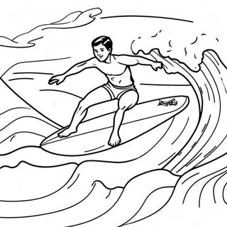 Surfing Havaiano Páginas Para Colorir