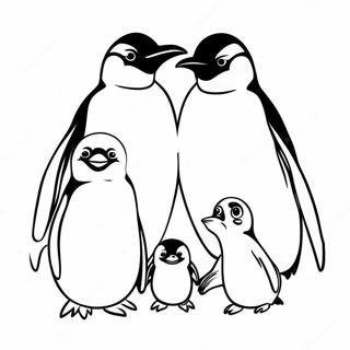 Família De Pinguins Páginas Para Colorir