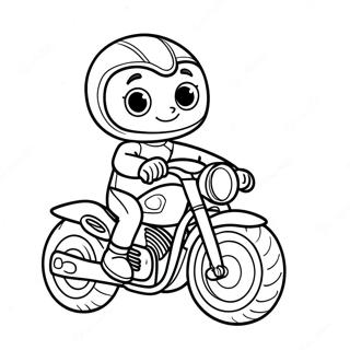 Pagina Para Colorir Do Ricky Zoom Em Sua Motocicleta 57524-45512