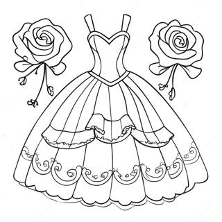 Pagina Para Colorir Do Vestido De Quinceanera 57563-45545