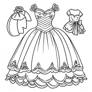 Pagina Para Colorir Do Vestido De Quinceanera 57563-45546