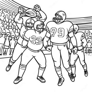 Pagina Para Colorir De Jogadores De Futebol Celebrando O Touchdown 5811-4621