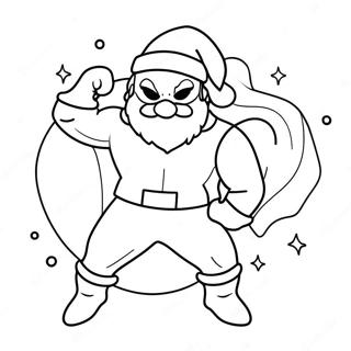 Pagina Para Colorir Super Heroi Festivo Com Chapeu De Papai Noel 59224-46861