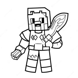 Guardiã Do Minecraft Páginas Para Colorir