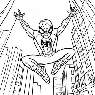 Pagina Para Colorir Homem Aranha Balancando Pela Cidade 60824-48145