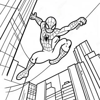 Pagina Para Colorir Homem Aranha Balancando Pela Cidade 60824-48148