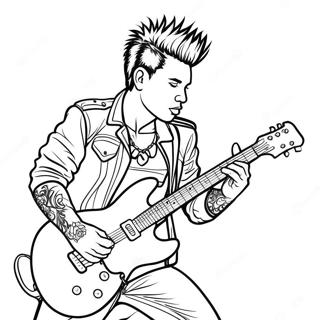 Pagina Para Colorir De Guitarrista Punk Rock 61043-48329