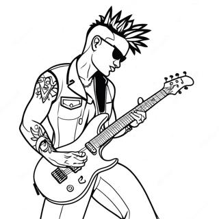 Pagina Para Colorir De Guitarrista Punk Rock 61043-48330