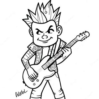 Pagina Para Colorir De Guitarrista Punk Rock 61043-48332