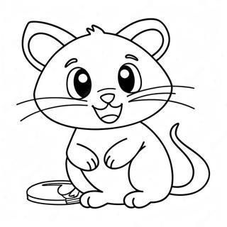 Pagina Para Colorir Gato Brincalhao E Rato Furtivo 61654-48789