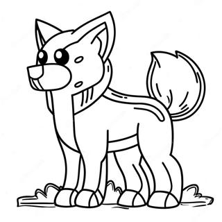 Lobo Do Minecraft Páginas Para Colorir