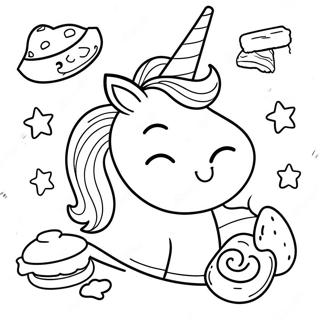 Pagina Para Colorir Da Comida Do Unicornio 62563-49505