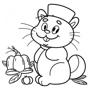 Pagina Para Colorir Garfield No Dia De Acao De Gracas 63583-50296