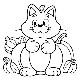 Pagina Para Colorir Garfield Com Uma Abobora 63584-50298