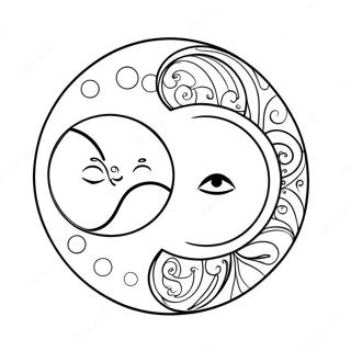 Sol E Lua Yin Yang Pagina Para Colorir 64313-50890