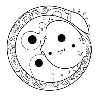 Sol E Lua Yin Yang Pagina Para Colorir 64313-50892