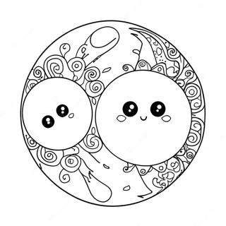 Sol E Lua Yin Yang Fantastico Pagina Para Colorir 64314-50911