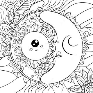 Sol E Lua Yin Yang Fantastico Pagina Para Colorir 64314-50912