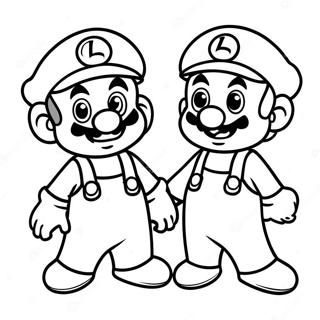 Pagina Para Colorir Do Bebe Mario E Luigi 64383-50944