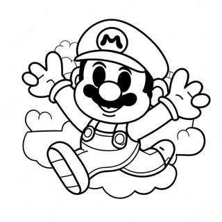 Pagina Para Colorir Do Bebe Mario Fofo Pulando 64384-50959