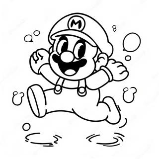 Pagina Para Colorir Do Bebe Mario Fofo Pulando 64384-50960