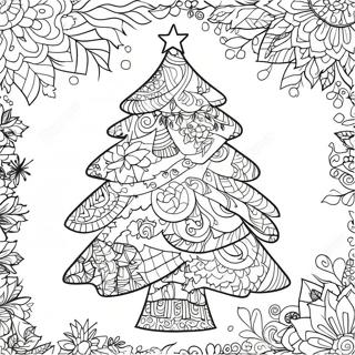 Pagina Para Colorir De Arvore De Natal Festiva Zentangle 65254-51657