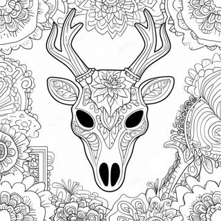 Pagina Para Colorir Do Design Intricado Do Cranio De Veado 66365-52519