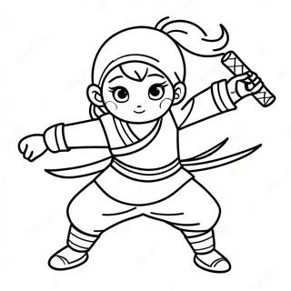 Pagina Para Colorir Da Menina Ninja Em Acao 66534-52641