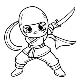 Pagina Para Colorir Da Menina Ninja Em Acao 66534-52643