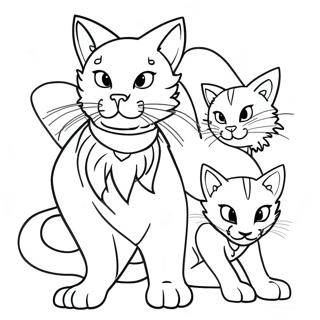 Pagina Para Colorir Dos Gatos Guerreiros Fierce Em Batalha 66745-52820