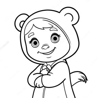 Masha E O Urso Páginas Para Colorir