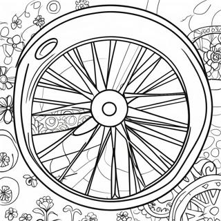 Pagina Para Colorir De Roda De Bicicleta Colorida 67525-53453