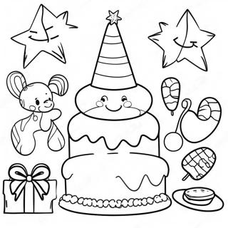 Pagina Para Colorir Da Feliz Celebracao De 11o Aniversario 67734-53603