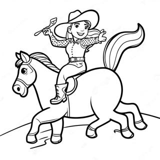 Pagina Para Colorir De Jessie Cowgirl Montando Bullseye 68925-54556