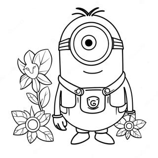 Minion Kevin Páginas Para Colorir