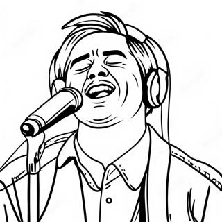 Pagina Para Colorir Chino Moreno Cantando 70105-55494