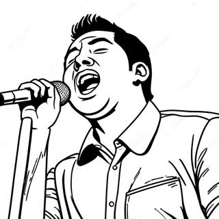 Pagina Para Colorir Chino Moreno Cantando 70105-55495