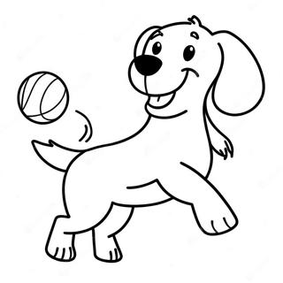 Pagina Para Colorir De Golden Retriever Feliz Brincando Com Bola 701-562